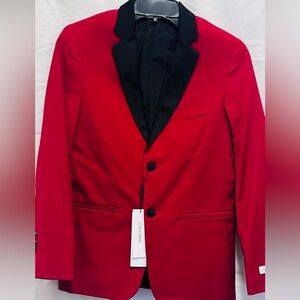 Calvin Klein Red Blazer with Black Collar Boy’s
